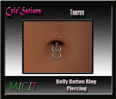Second Life Marketplace - [CS] Belly Button Ring : Belly Piercing ~ Taurus